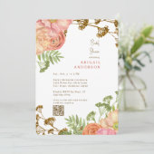 Farbenfrohe Blumige Runde Bridal Shower Einladung (Stehend Vorderseite)