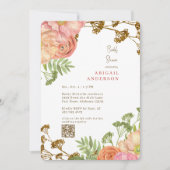 Farbenfrohe Blumige Runde Bridal Shower Einladung (Vorderseite)