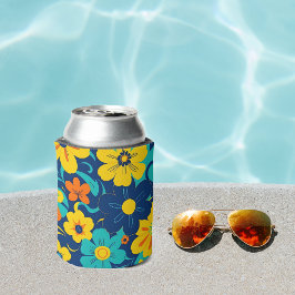 Farbenfrohe, blutdrucksenkende Blume im Dopamin-St Dosenkühler