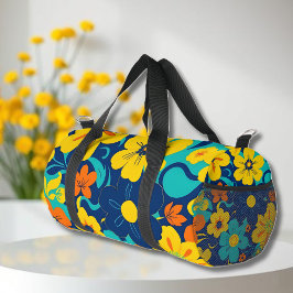 Farbenfrohe, blutdrucksenkende Blume im Dopamin-St Duffle Bag