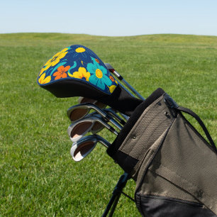 Farbenfrohe, blutdrucksenkende Blume im Dopamin-St Golf Headcover