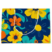 Farbenfrohe, blutdrucksenkende Blume im Dopamin-St Große Geschenktüte (Vorderseite)