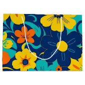 Farbenfrohe, blutdrucksenkende Blume im Dopamin-St Große Geschenktüte (Rückseite)