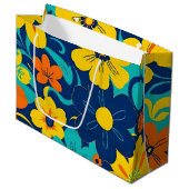 Farbenfrohe, blutdrucksenkende Blume im Dopamin-St Große Geschenktüte (Vorderseite Schrägansicht)