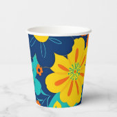 Farbenfrohe, blutdrucksenkende Blume im Dopamin-St Pappbecher (Rückseite)