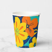 Farbenfrohe, blutdrucksenkende Blume im Dopamin-St Pappbecher (Rechts)