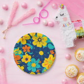 Farbenfrohe, blutdrucksenkende Blume im Dopamin-St Pappteller (Party)