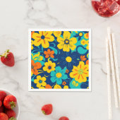 Farbenfrohe, blutdrucksenkende Blume im Dopamin-St Serviette (Beispiel)