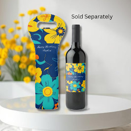 Farbenfrohe, blutdrucksenkende Blume im Dopamin-St Weinetikett