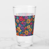 Farbenfrohe Blüte Abstrakt #777 Glas (Rückseite)