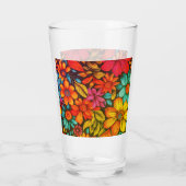 Farbenfrohe Blüte Abstrakt #902 Glas (Rückseite)