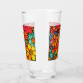 Farbenfrohe Blüte Abstrakt #902 Glas (Links)