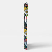 Farbenfrohe Blüte Blumenmuster personalisierter Na iPhone Hülle (Rechte Seite)