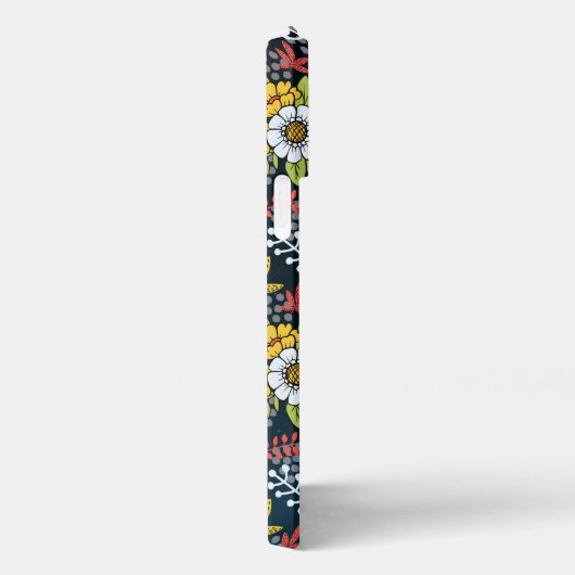 Farbenfrohe Blüte Blumenmuster personalisierter Na iPhone Hülle (Rechte Seite)