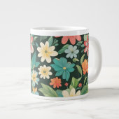 Farbenfrohe Blüte/Frühling Jumbo-Tasse (Vorderseite Rechts)
