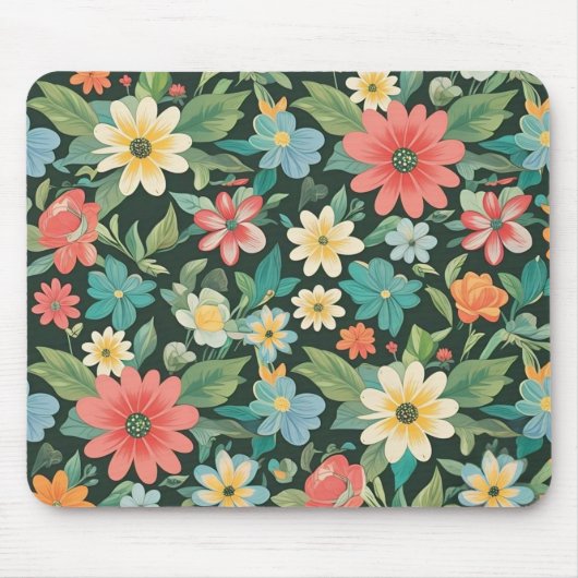 Farbenfrohe Blüte/Frühling Mousepad (Vorne)