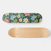 Farbenfrohe Blüte/Frühling Skateboard (Horizontal)
