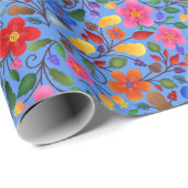 Farbenfrohe Blüte für jede Jahreszeit Geschenkpapier (Rolleneckpunkt)