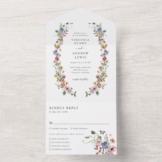 Farbenfrohe Blüte in einer Einladung (Innen Boden)