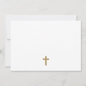 Farbenfrohe Blüte mit Kreuzbestätigung Einladung (Rückseite)