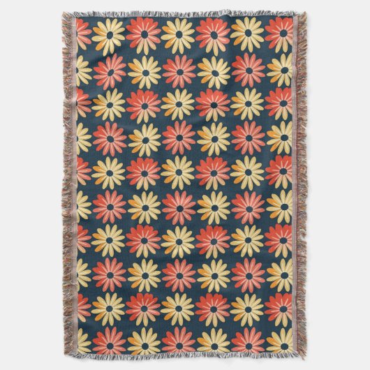 Farbenfrohe Blüte mit roter, orangefarbener Blume Decke (Vorderseite Vertikal)