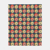 Farbenfrohe Blüte mit roter, orangefarbener Blume Fleecedecke (Vorderseite)