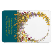 Farbenfrohe Blüte Speichern Sie das Datumsfenster Magnet (Horizontal)