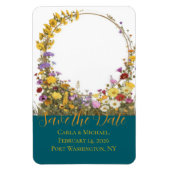 Farbenfrohe Blüte Speichern Sie das Datumsfenster Magnet (Vertikal)