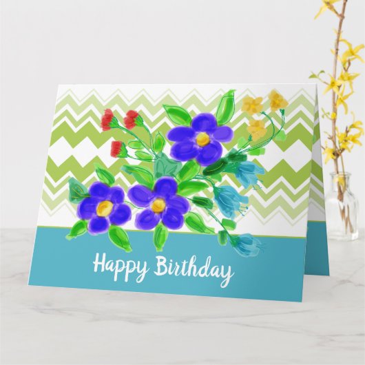 Farbenfrohe Blüte und Muster Karte (Gelbe Blume)