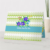 Farbenfrohe Blüte und Muster Karte (Rückseite)