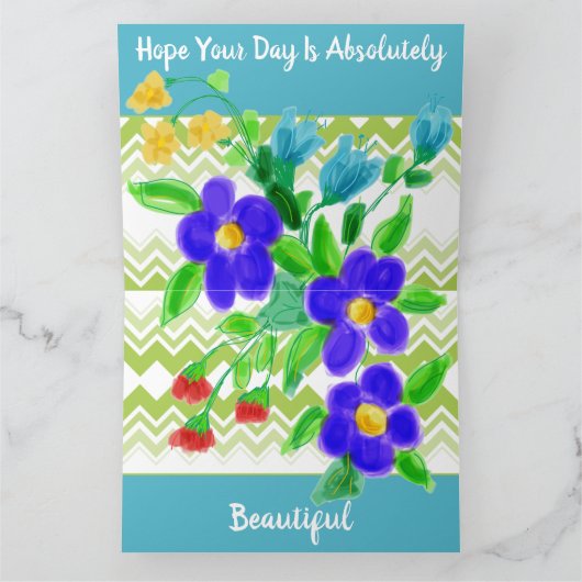 Farbenfrohe Blüte und Muster Karte (Innenseite)