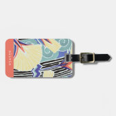 Farbenfrohe Blüte von E.A. Séguy Personalisiert Gepäckanhänger (Vorderseite horizontal)