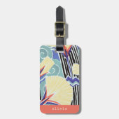 Farbenfrohe Blüte von E.A. Séguy Personalisiert Gepäckanhänger (Vorderseite vertikal)