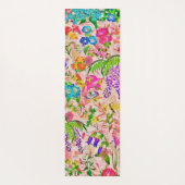 Farbenfrohe Blüten Blumengarten Yogamatte (Rückseite)