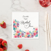 Farbenfrohe Blüten Bridal Bash Serviette (Beispiel)