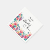 Farbenfrohe Blüten Bridal Bash Serviette (Ecke)