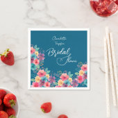 Farbenfrohe Blüten Bridal Bash Serviette (Beispiel)