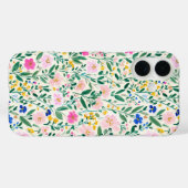 Farbenfrohe Blüten Case-Mate iPhone Hülle (Rückseite (Horizontal))