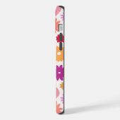 Farbenfrohe Blüten großes Muster iPhone Hülle (Linke Seite)