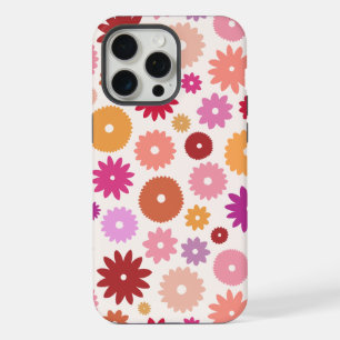 Farbenfrohe Blüten großes Muster iPhone 15 Pro Max Hülle