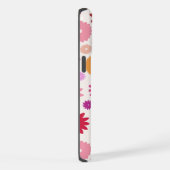 Farbenfrohe Blüten großes Muster iPhone Hülle (Rechte Seite)