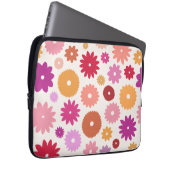 Farbenfrohe Blüten Großes Muster Laptopschutzhülle (Vorne Rechts)