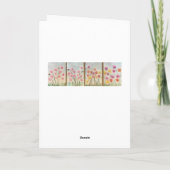 Farbenfrohe Blüten Grußkarte 3 Karte (Rückseite)