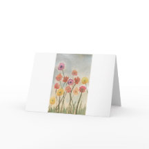 Farbenfrohe Blüten Grußkarte 3