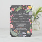 Farbenfrohe Blüten im Kopfbrett während der Probe Einladung (Stehend Vorderseite)