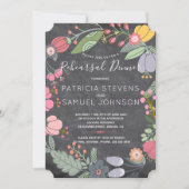 Farbenfrohe Blüten im Kopfbrett während der Probe Einladung (Vorderseite)