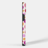 Farbenfrohe Blüten Wiederholungsmuster iPhone Hülle (Rechte Seite)