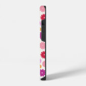 Farbenfrohe Blüten Wiederholungsmuster iPhone Hülle (Linke Seite)