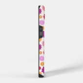 Farbenfrohe Blüten Wiederholungsmuster iPhone Hülle (Rechte Seite)