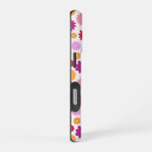 Farbenfrohe Blüten Wiederholungsmuster iPhone Hülle (Rechte Seite)